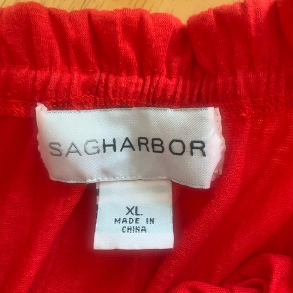 Cute red top.Flowy gives room- straps  and off shoulder. So cute! - Picture 2 of 3